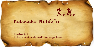 Kukucska Milán névjegykártya